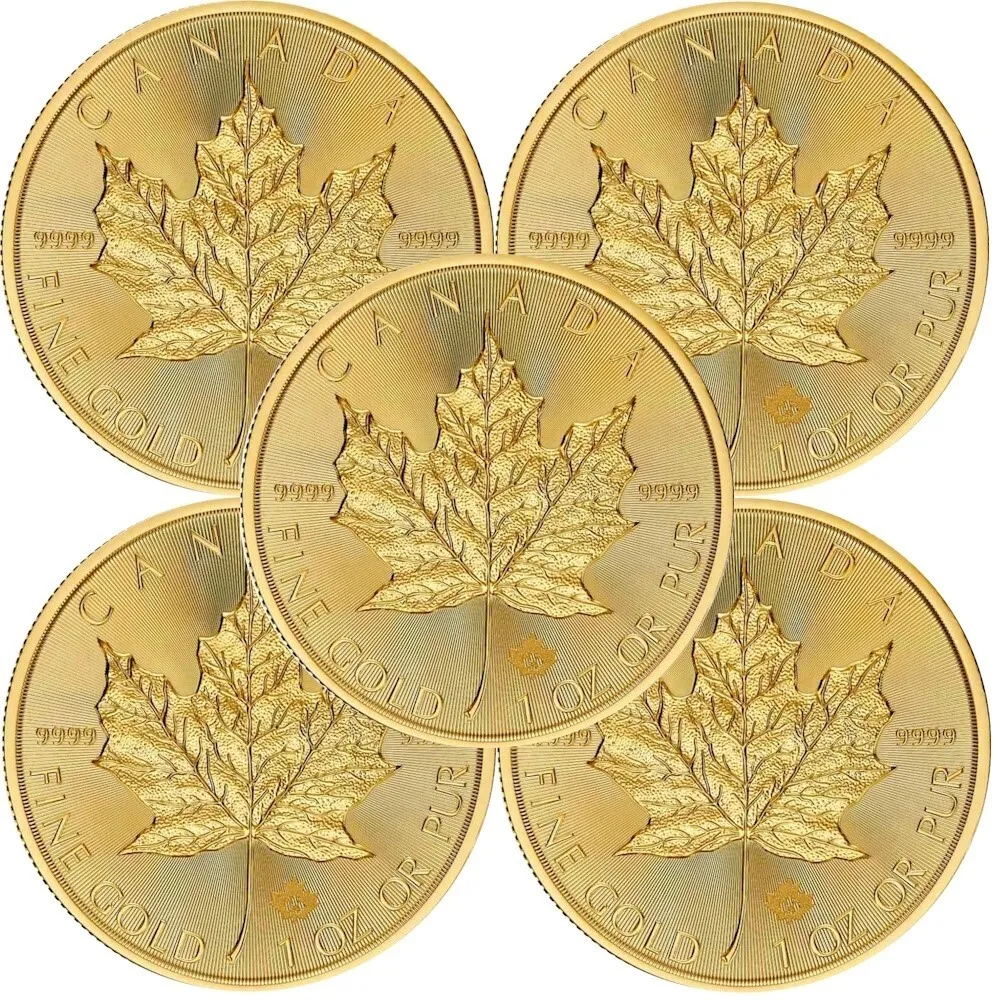 Canada Maple Leaf 1 Onza Oro 9999 Moneda 24kt
